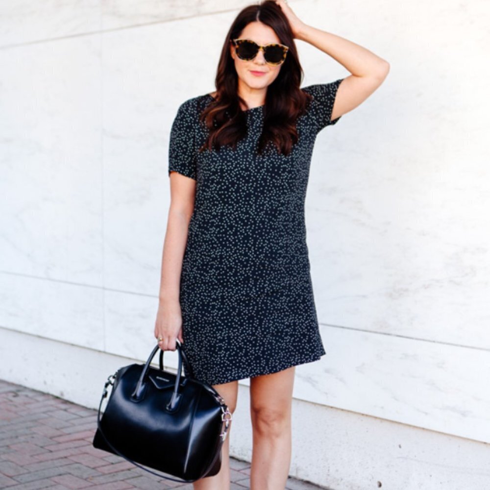 Madewell Glamorous Shift Dress In Polka Dot size 6